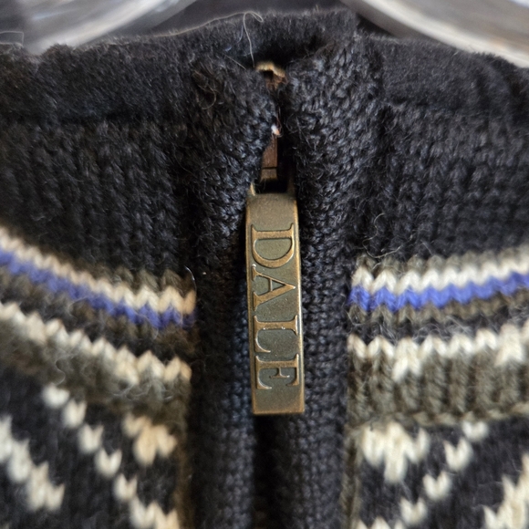 DALE OF NORWAY Nordic Quarter Zip Ski Sweater Wool Large - Picture 3 of 8